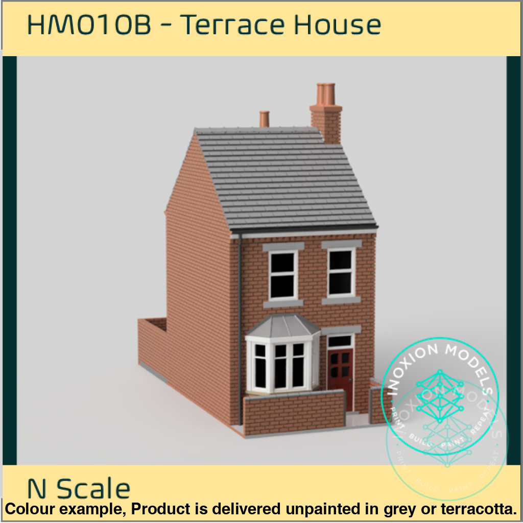 Hm010B – Terrace House N Scale Building