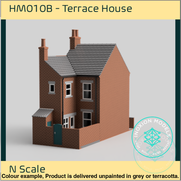 Hm010B – Terrace House N Scale Building