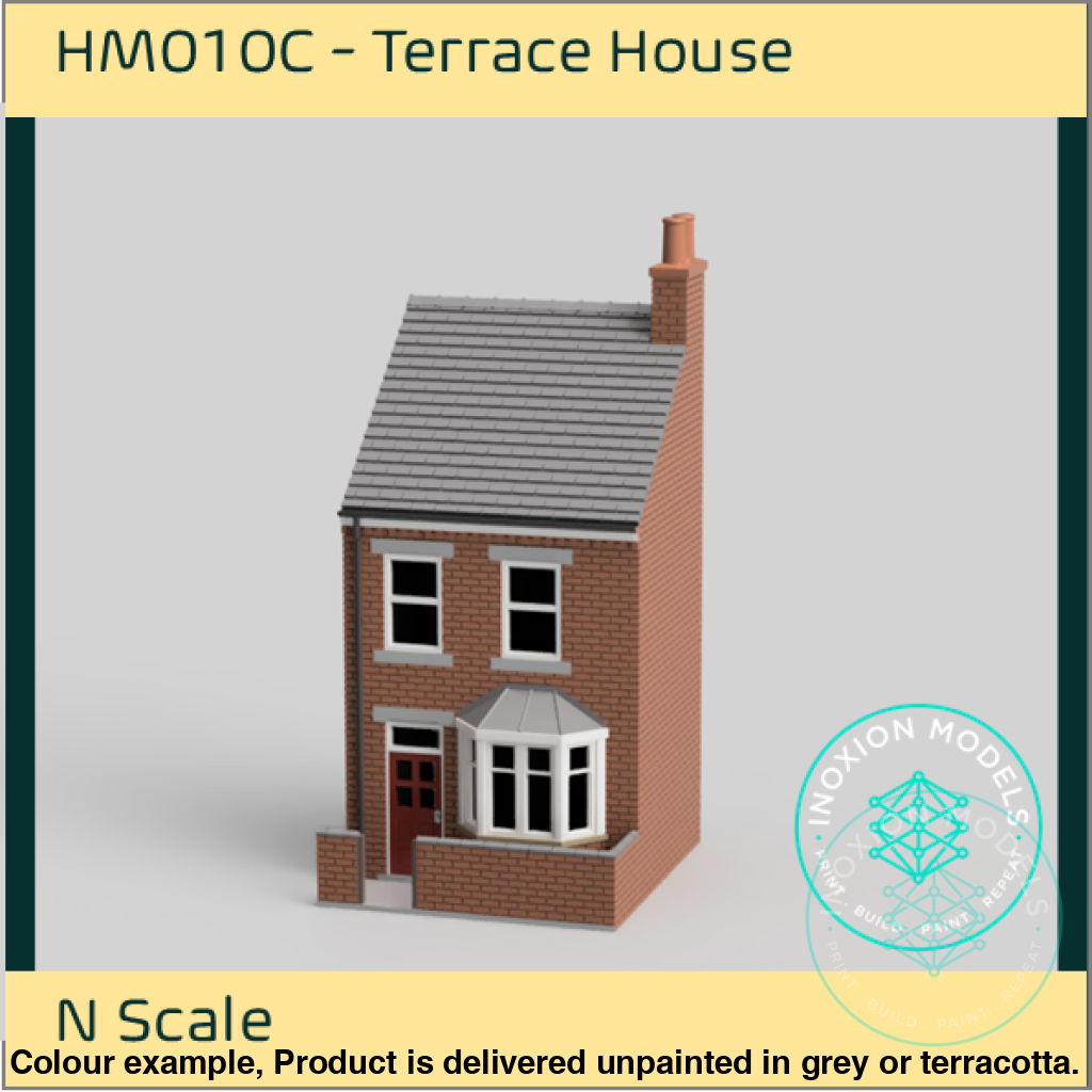 Hm010C – Low Relief Terrace House N Scale Building