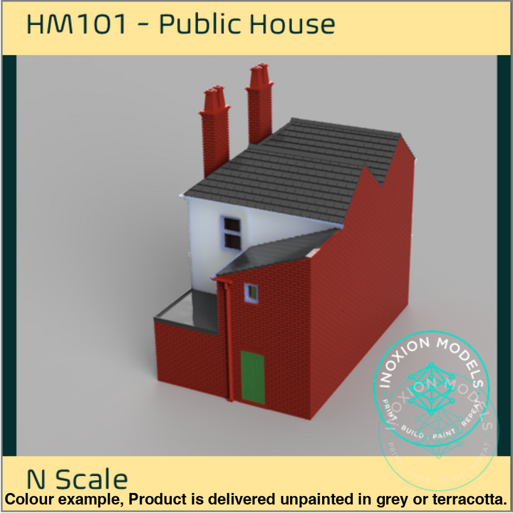 Hm101 – Pub/Hotel N Scale Building