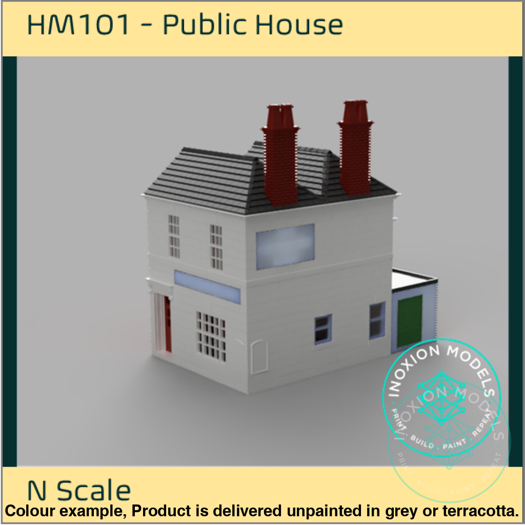 Hm101 – Pub/Hotel N Scale Building