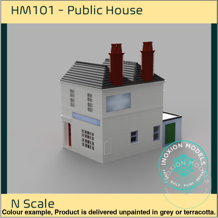 Hm101 – Pub/Hotel N Scale Building