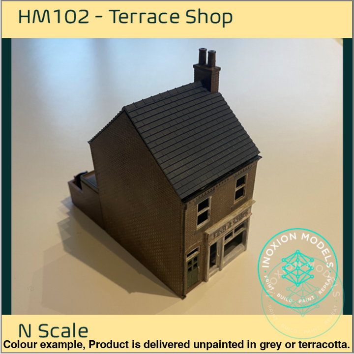 Hm102A – Terrace Shop N Scale Building