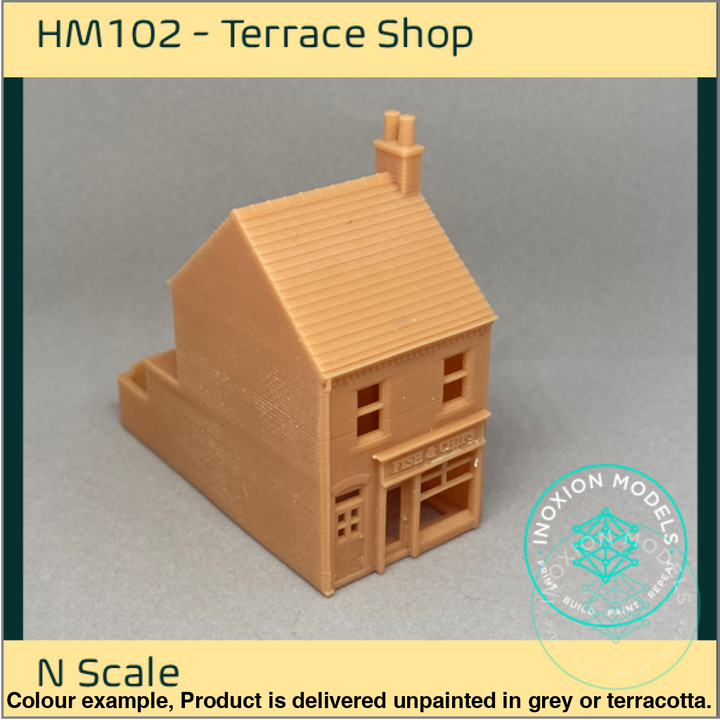 Hm102A – Terrace Shop N Scale Building