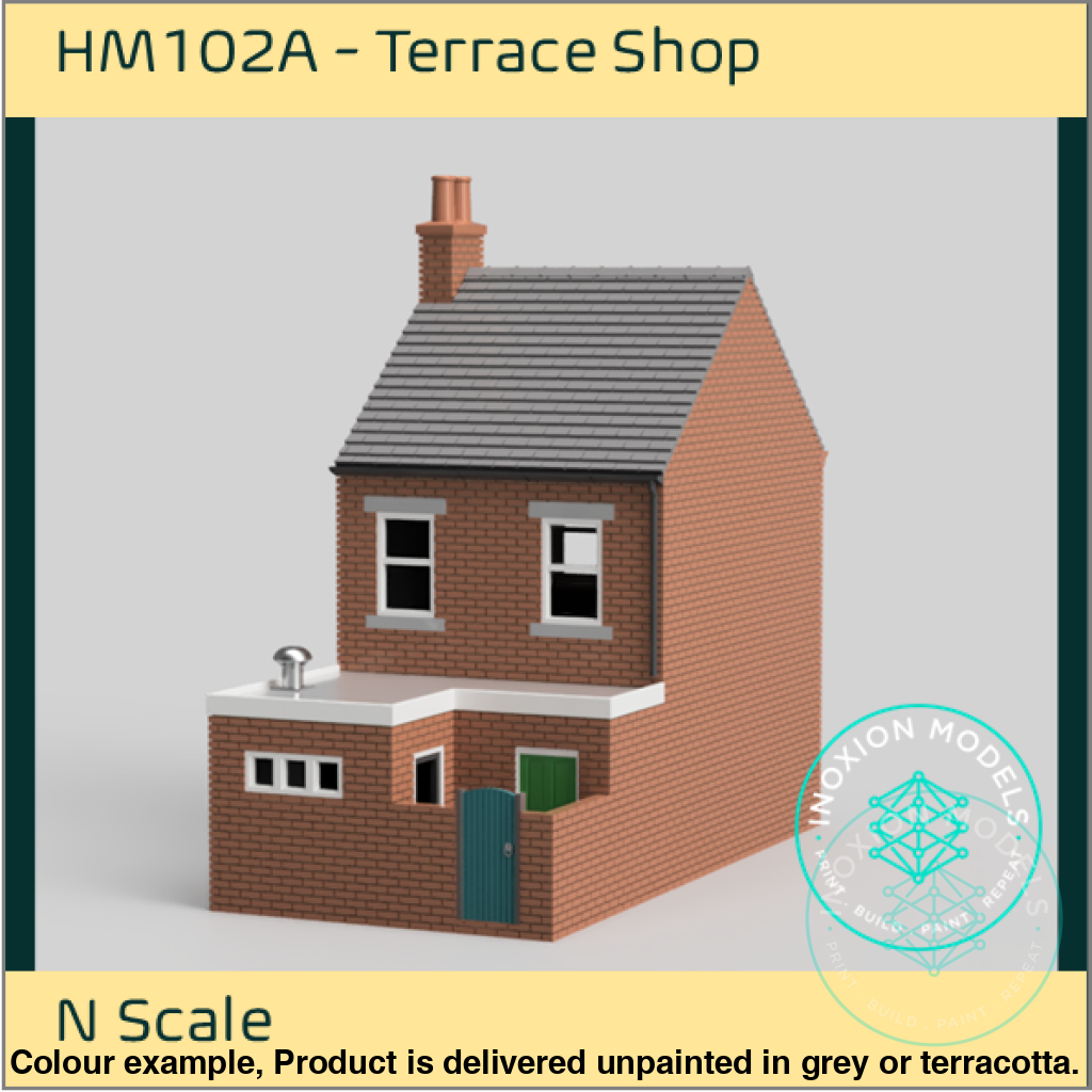 Hm102A – Terrace Shop N Scale Building