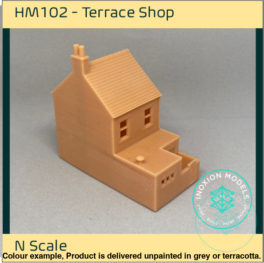 Hm102A – Terrace Shop N Scale Building