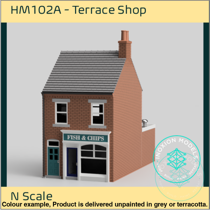 Hm102A – Terrace Shop N Scale Building