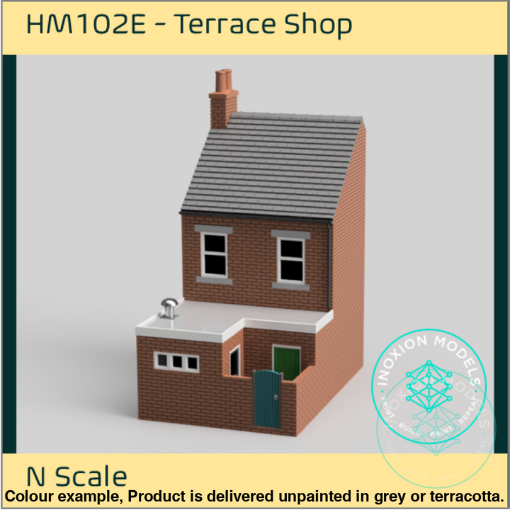 Hm102E – Low Relief Terrace Shop N Scale Building