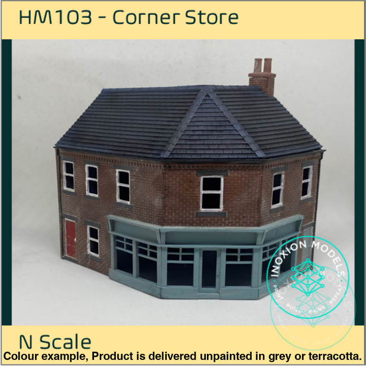 Hm103 – Corner Store N Scale Building