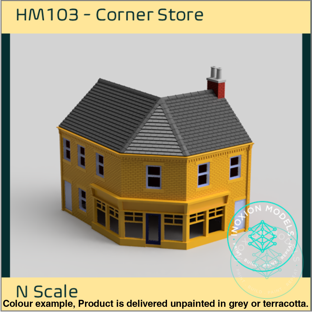 Hm103 – Corner Store N Scale Building