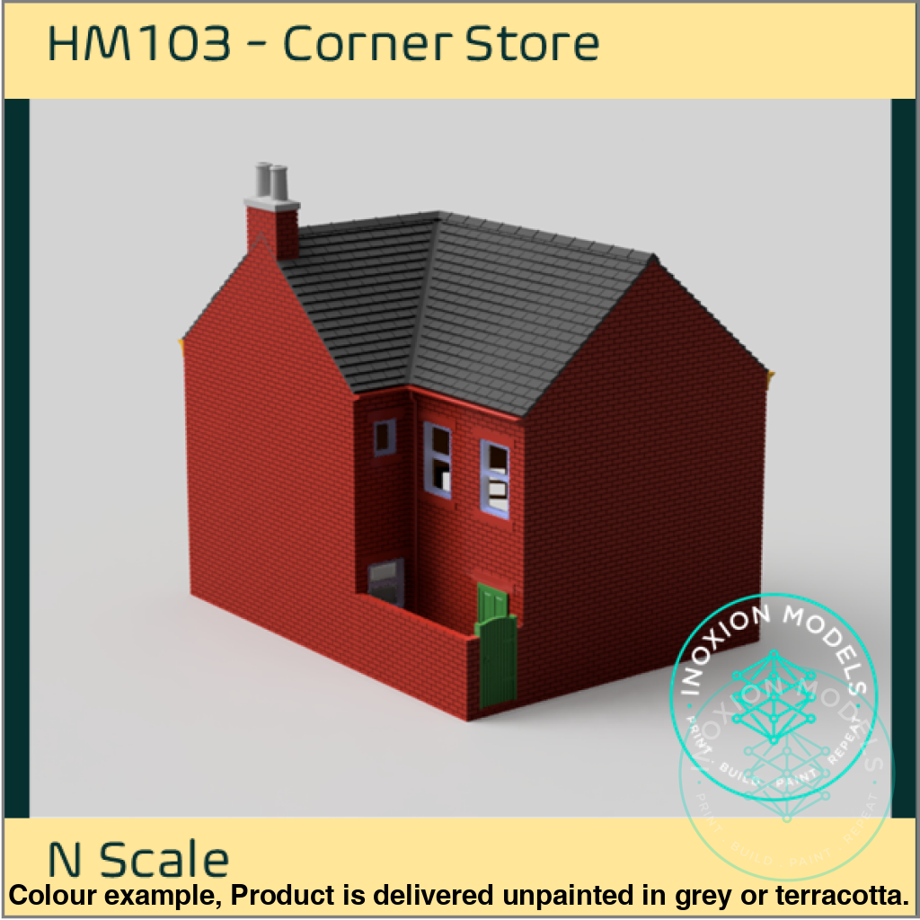 Hm103 – Corner Store N Scale Building