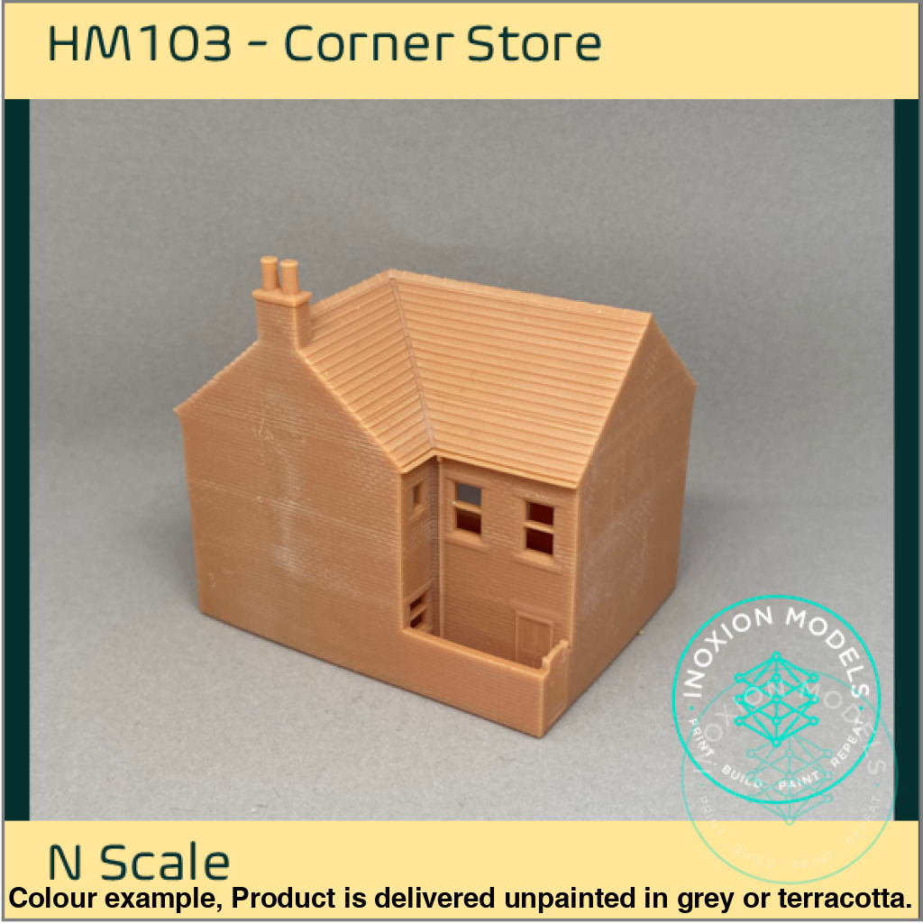 Hm103 – Corner Store N Scale Building