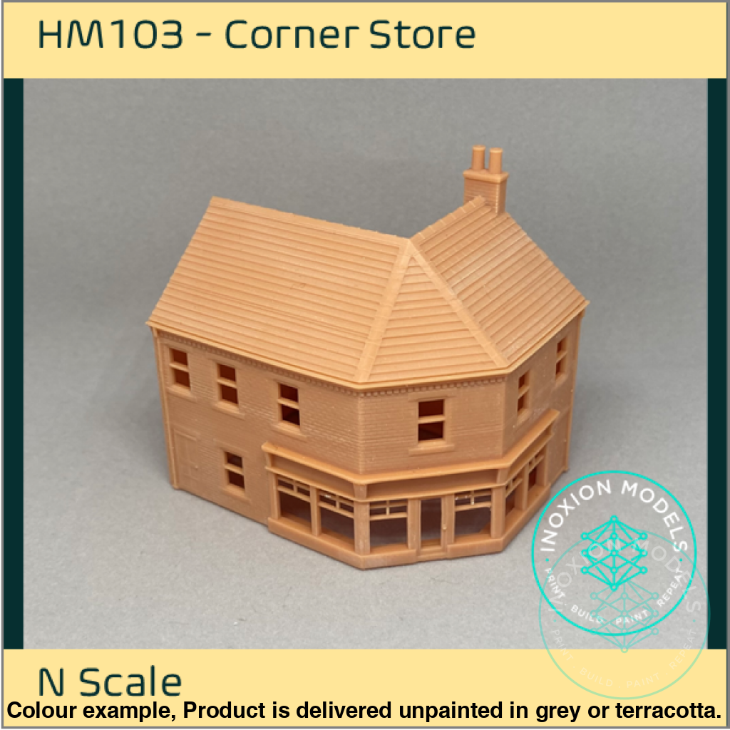 Hm103 – Corner Store N Scale Building