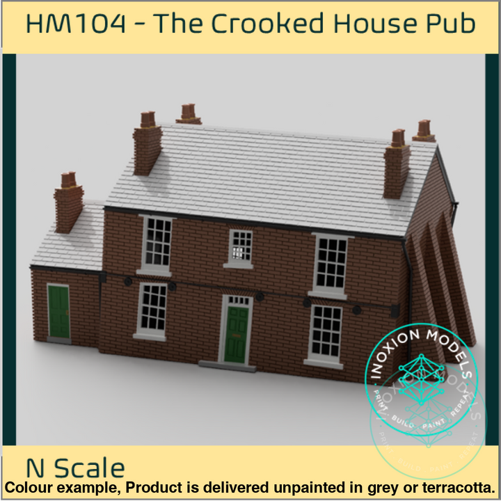 Hm104 – The Crooked House Pub N Scale Building