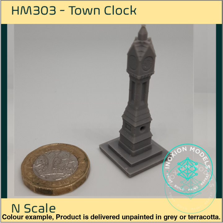 Hm303 – Town Clock N Scale Building