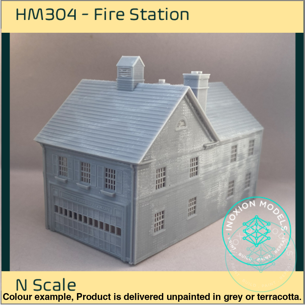 Hm304 – Fire Station N Scale Building