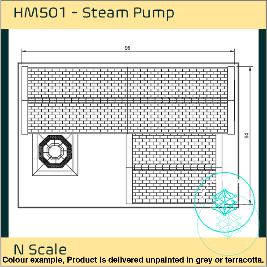 Hm501 – Steam Pump House N Scale Building