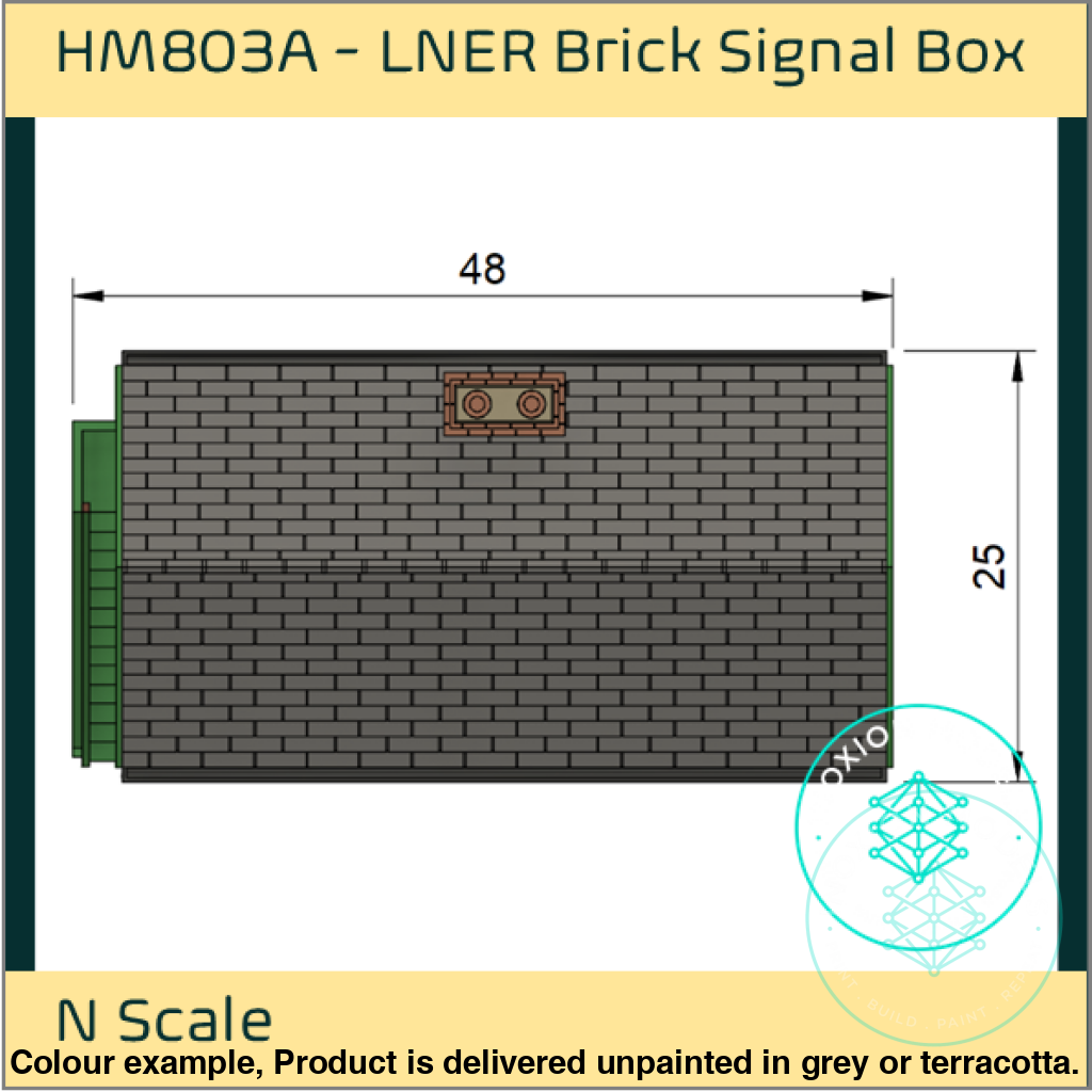 Hm803A – Lner Brick Signal Box N Scale Building