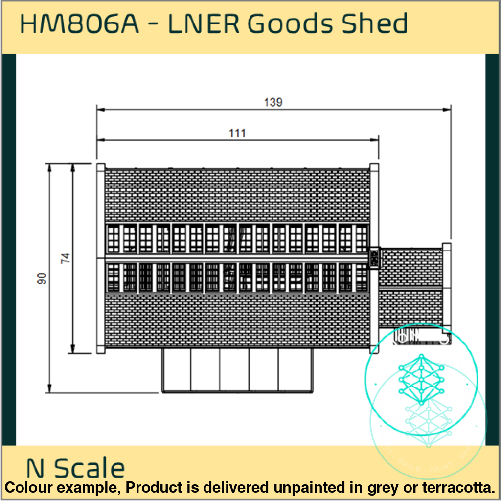 Hm806A – Lner Goods Shed N Scale Building