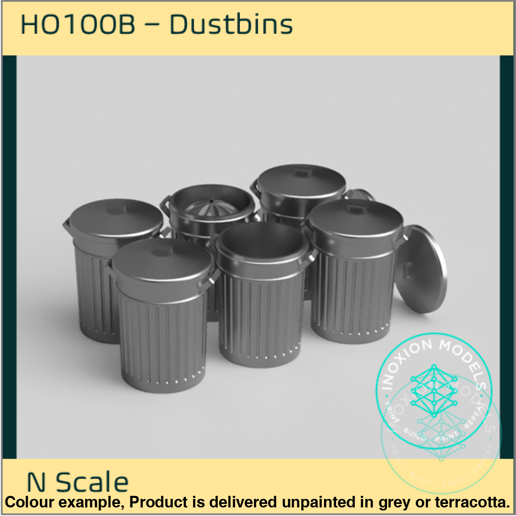 Ho100B – Dustbins N Scale Accessory