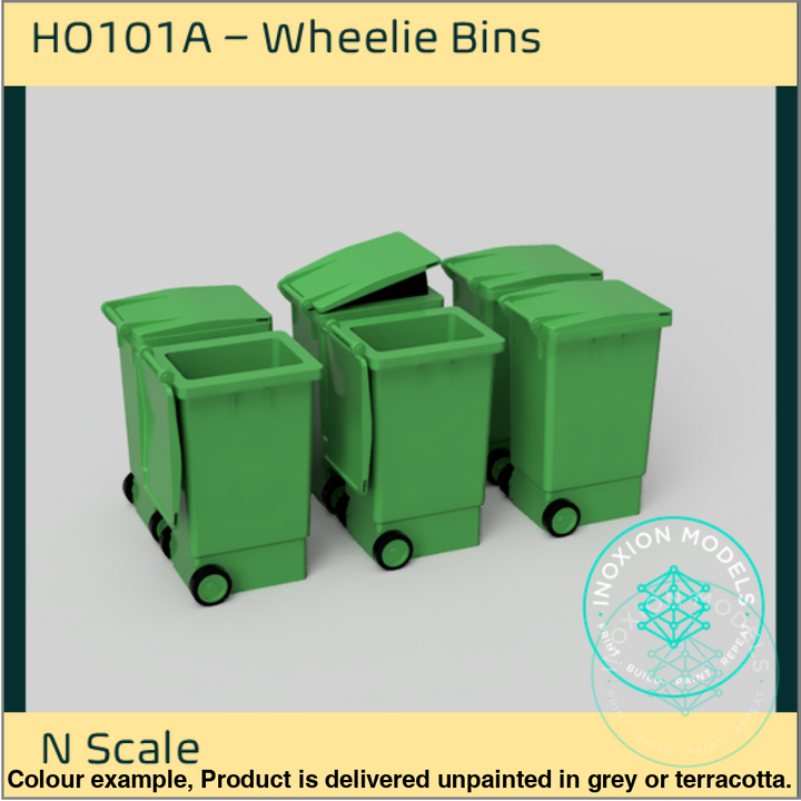 Ho101 A – Wheelie Bins N Scale Accessory