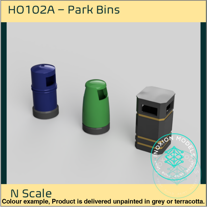 Ho102A – Park Bins N Scale Accessory