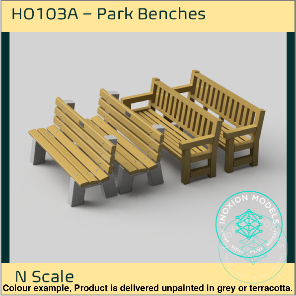 Ho103A – Park Benches N Scale Accessory