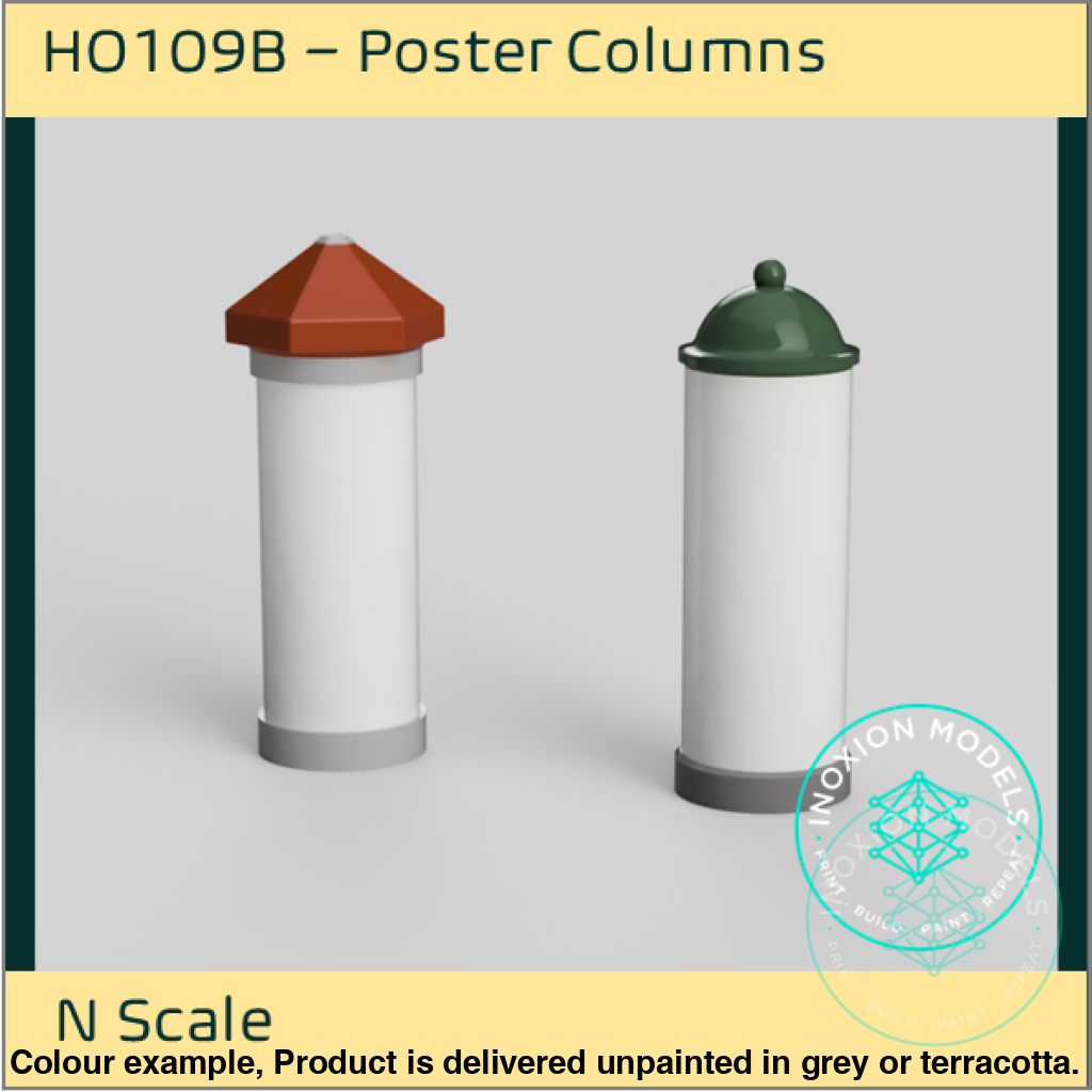 Ho109B – Poster Columns N Scale Accessory