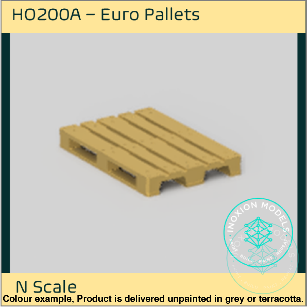 Ho200A – 10X Euro Pallets N Scale Accessory