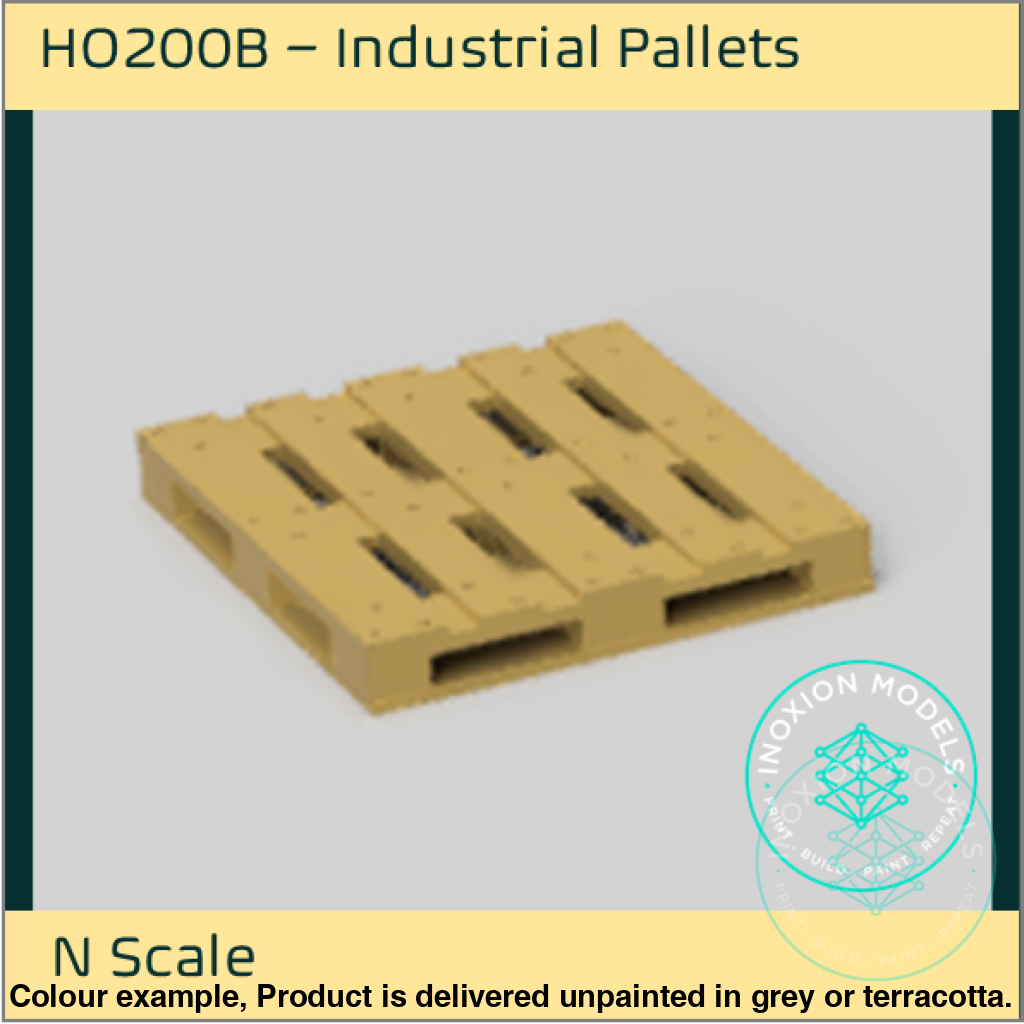 Ho200B – 10X Industrial Pallets N Scale Accessory