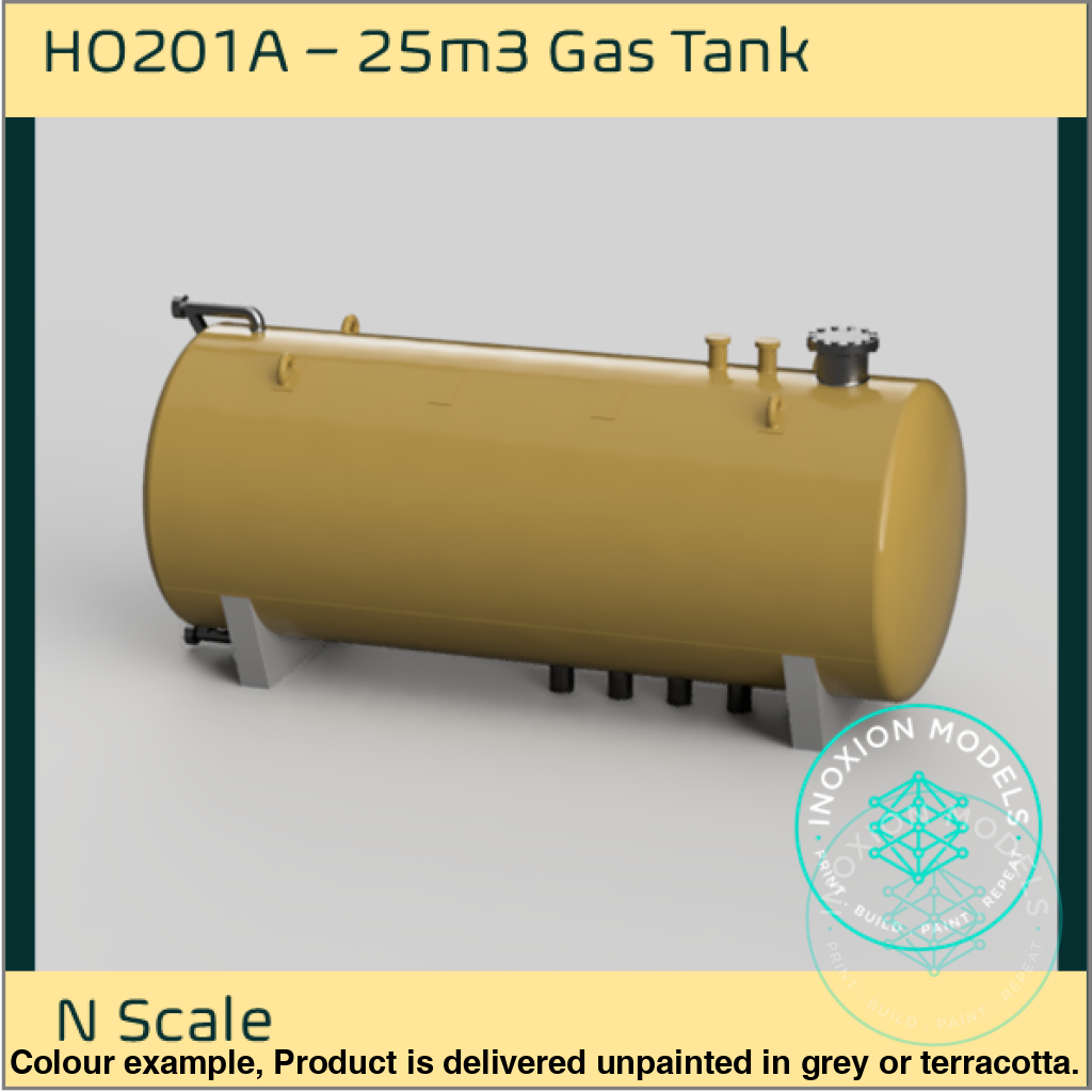 Ho201A – 25M3 Gas Tank N Scale Accessory