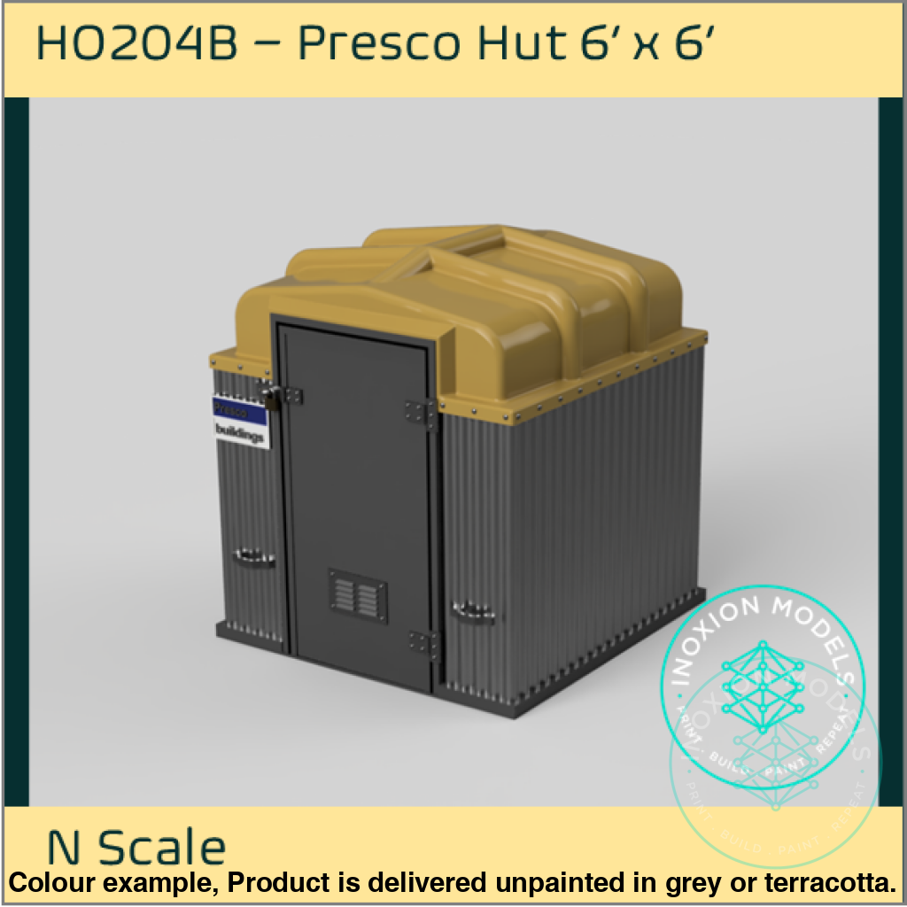 Ho204B – Presco Hut 6’X6’ N Scale Accessory