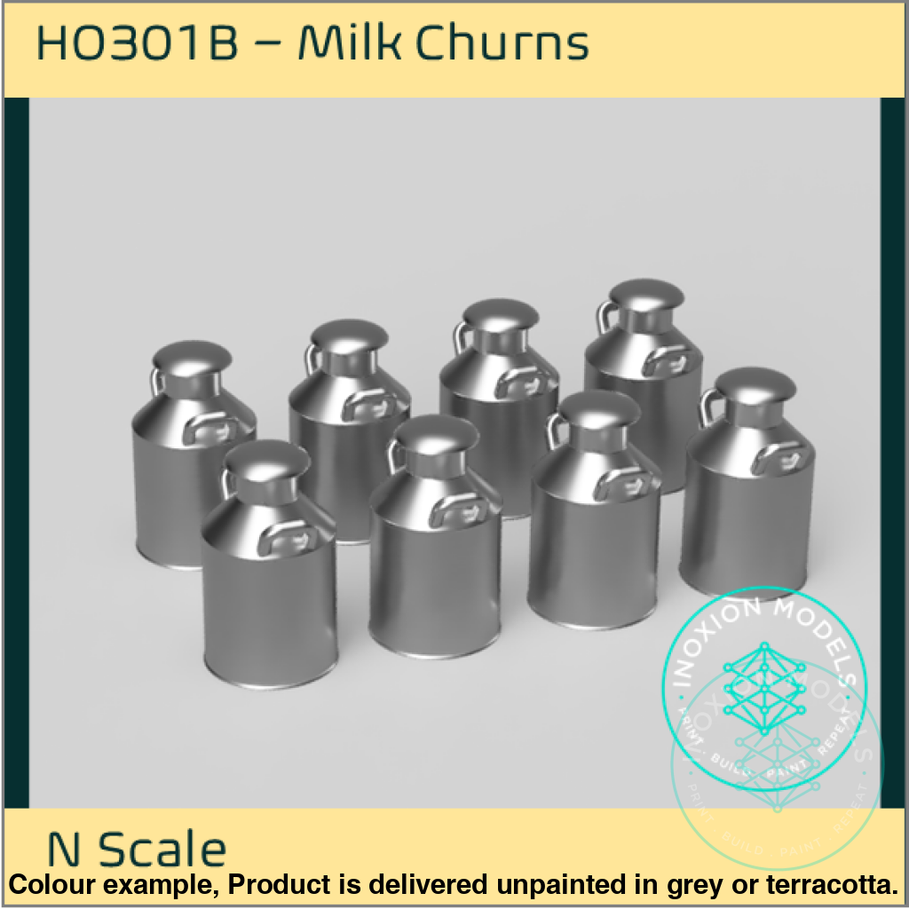 Ho301B – Small Milk Churns N Scale Accessory