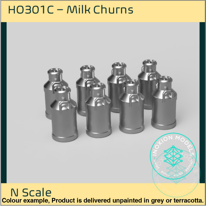 Ho301C – Medium Milk Churns N Scale Accessory