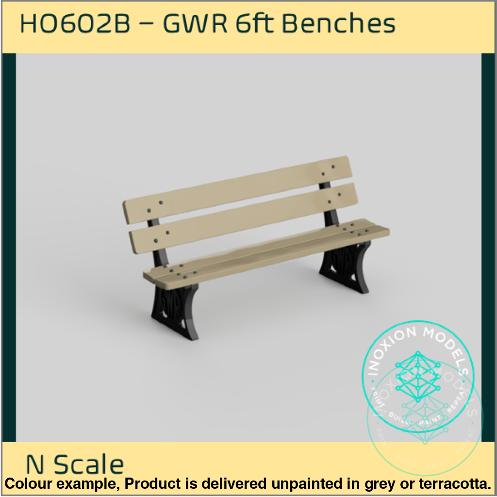 Ho602B – Gwr 6Ft Platform Benches N Scale Accessory