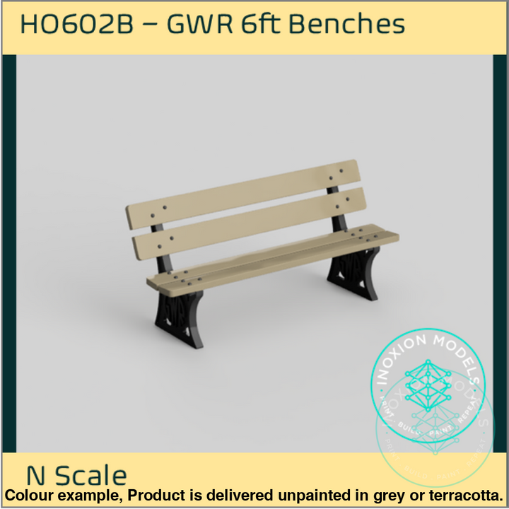 Ho602B – Gwr 6Ft Platform Benches N Scale Accessory