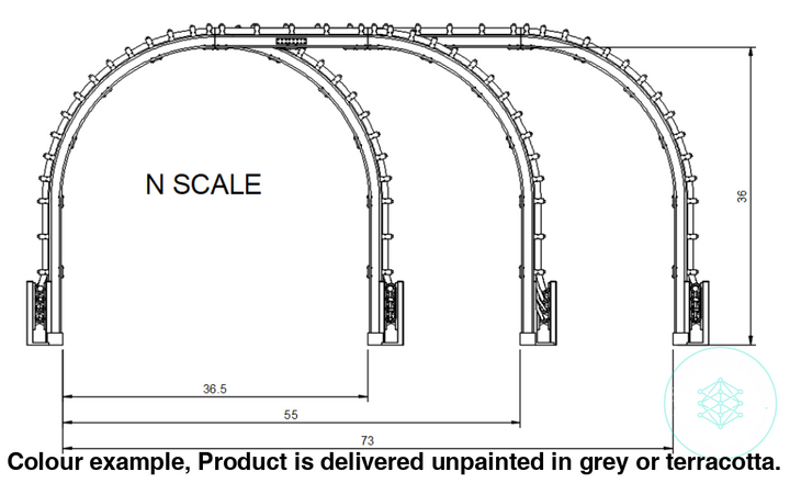 Ho610C – London Underground Cables Gantries N Scale Accessory