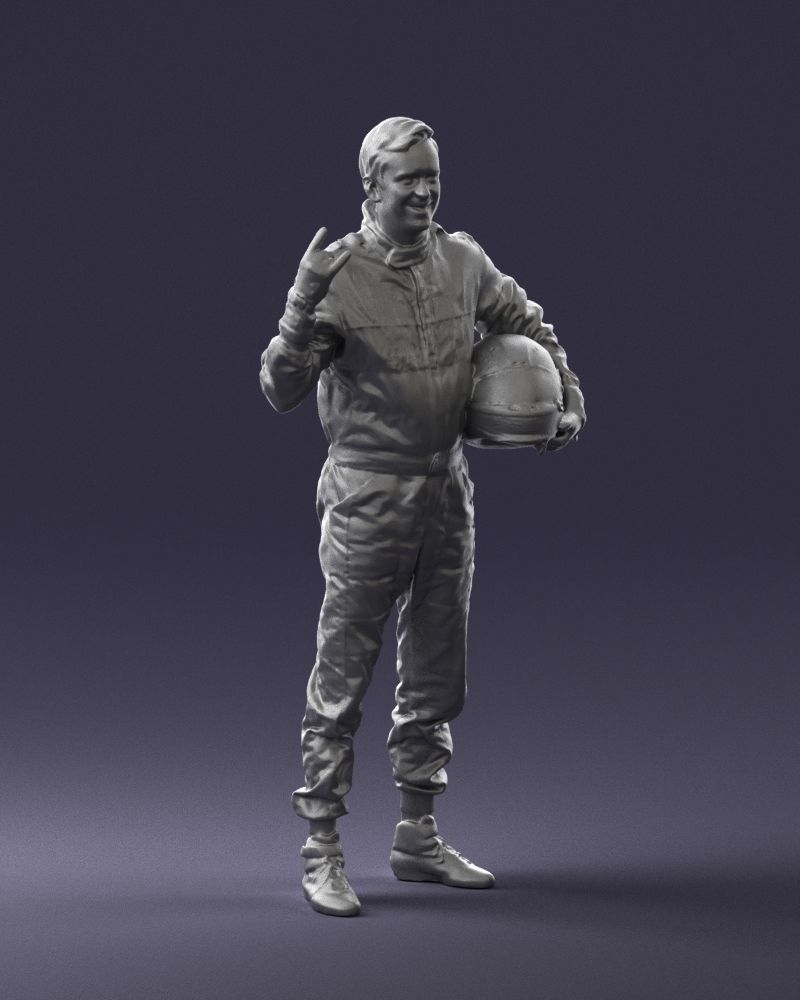 Male Racing Car Driver Figure