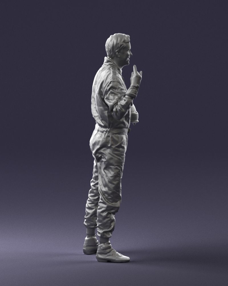 Male Racing Car Driver Figure