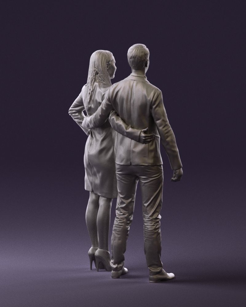 Mm867 Smart Young Couple Hugging Figure