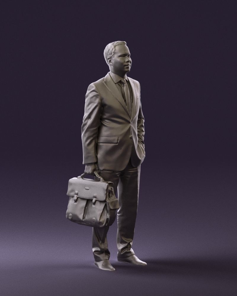 Male Office Worker/salesman With Bag Figure