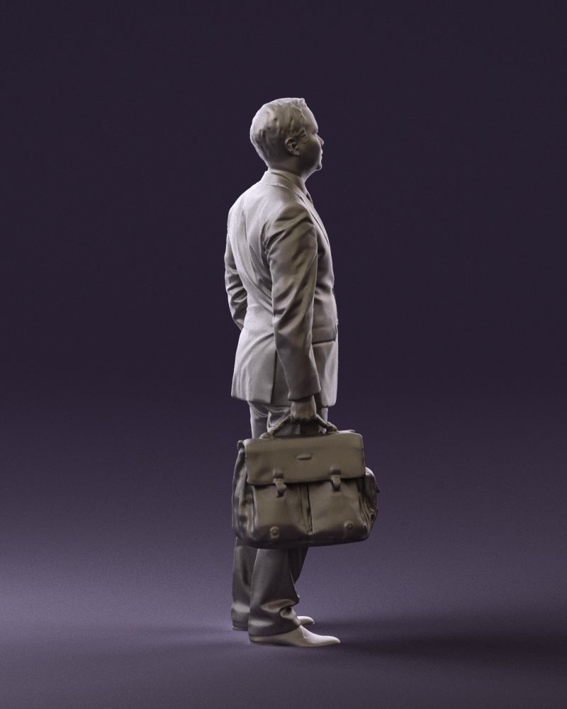 Male Office Worker/salesman With Bag Figure