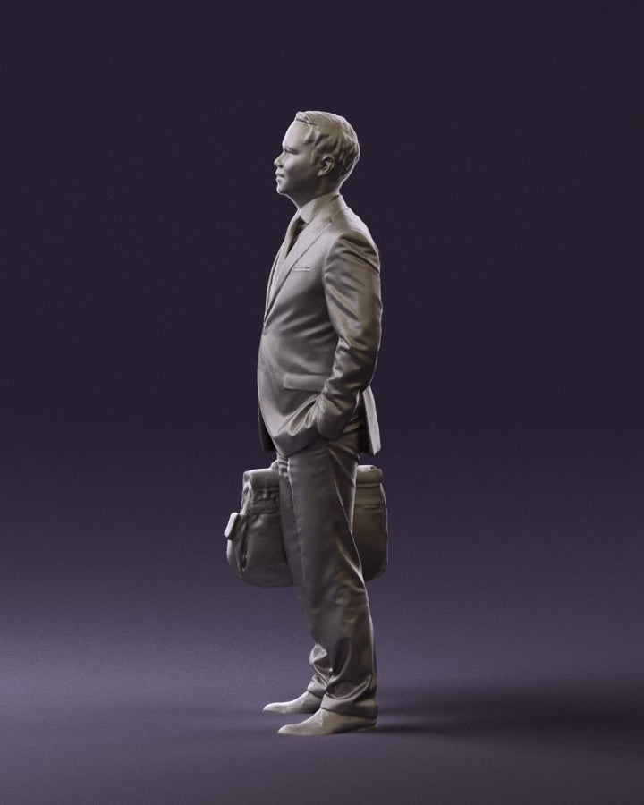 Male Office Worker/salesman With Bag Figure