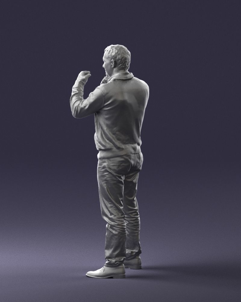 Older Male In Boxing Pose Figure