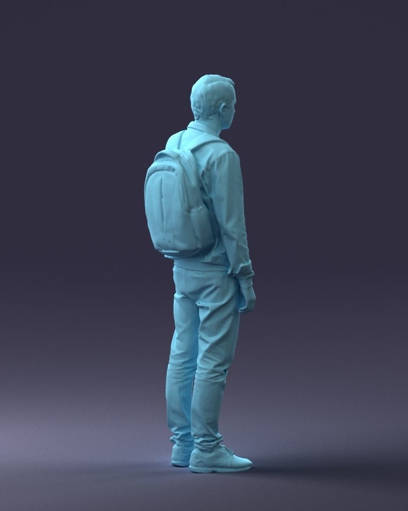 Young Teenager In Denham With Rucksack Figure