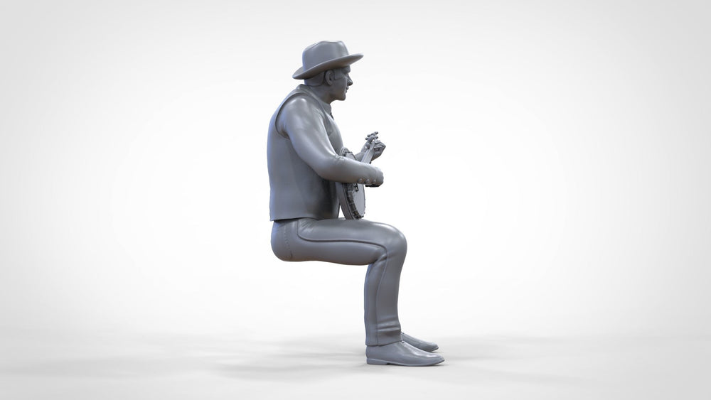 Male Banjo Player Figure