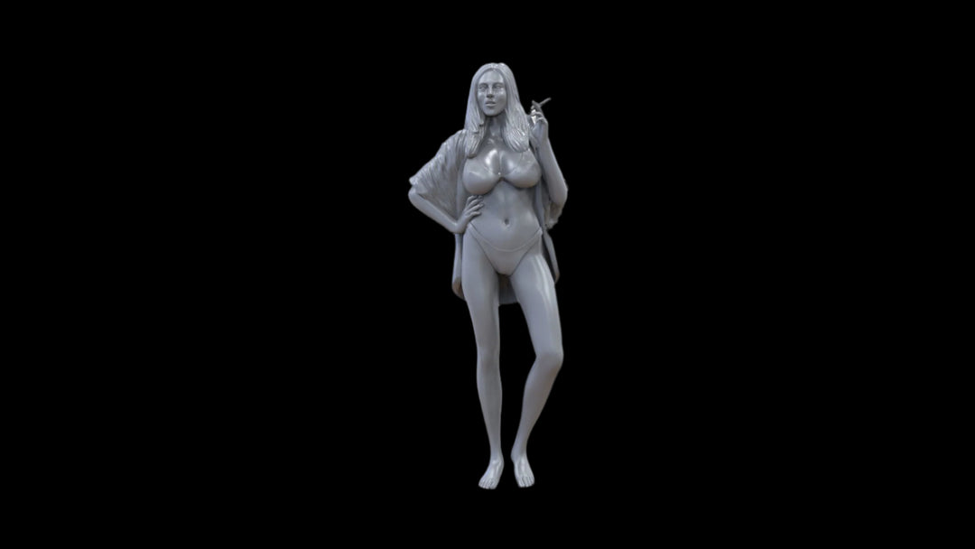 Skant Clad Female Smoking Mm813 Figure