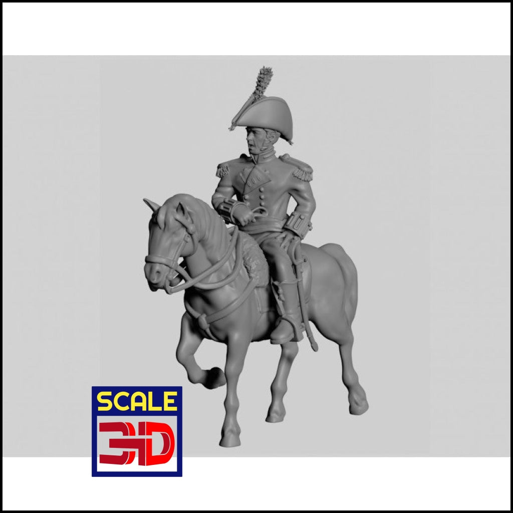 Napoleonic British Officers On Horses 15Mm 1:100 / Figure 2