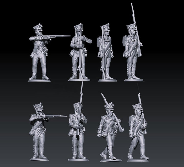 KOZ008 - Napoleonic Russian Musketeers 1812 set 1