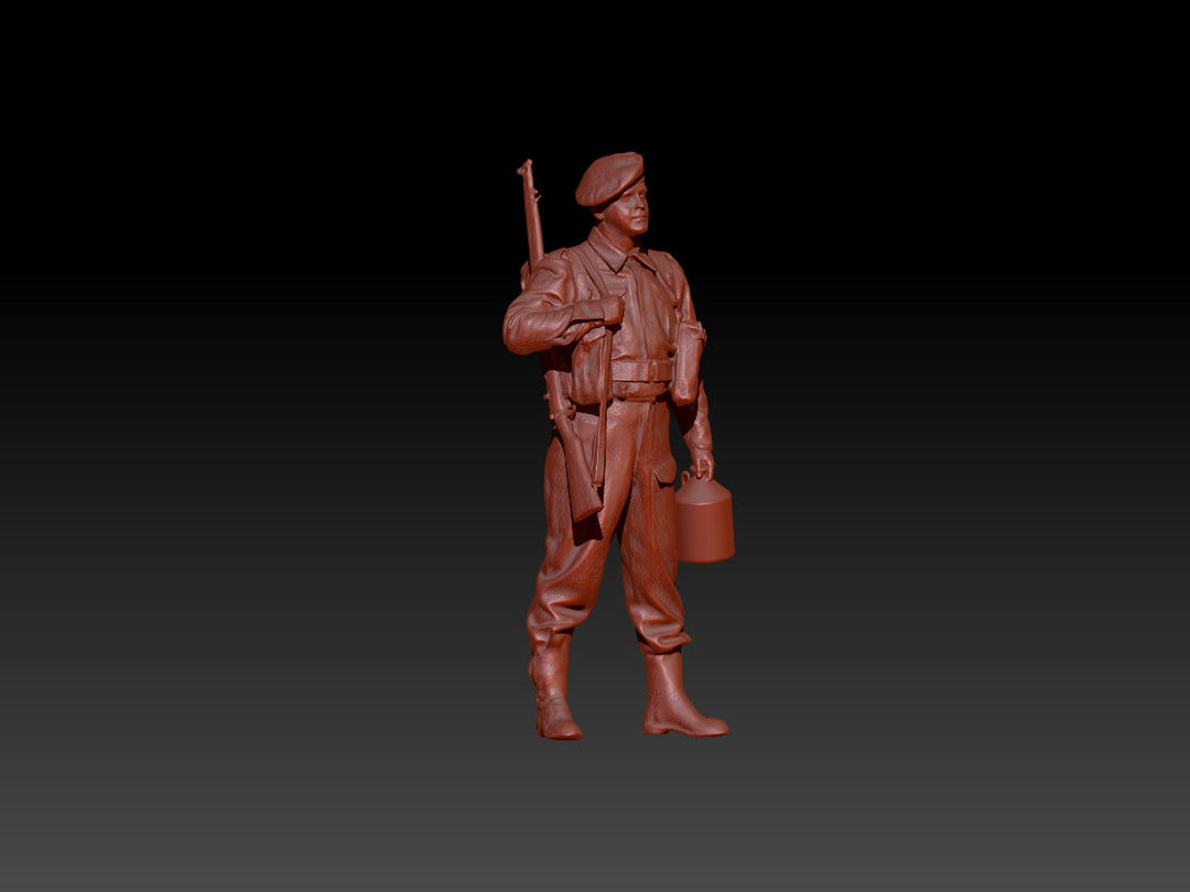 S3Ds0011 Ww2 Soldier With Jar Figure